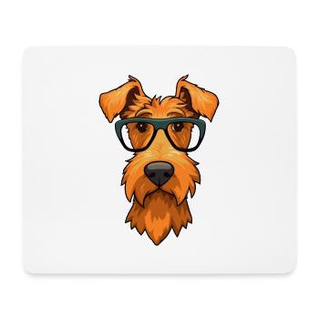Irish Terrier Hunderasse Aquarell Karikatur Kawaii - Mousepad (Querformat) - Weiß - Vorne