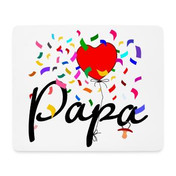 Papa Konfetti - Mousepad (Querformat) - Weiß - Vorne