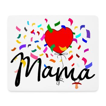Mama Konfetti - Mousepad (Querformat) - Weiß - Vorne