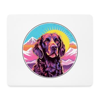 Pudelpointer Hunderasse Cartoon Kawaii Aquarell - Mousepad (Querformat) - Weiß - Vorne