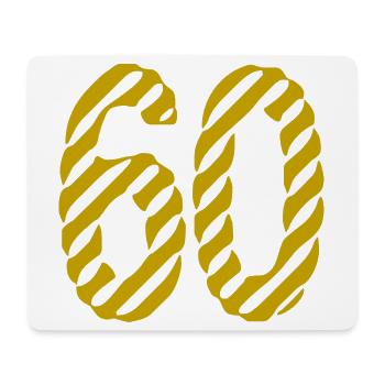 60. 60 JAHRE. 60-JÄHRIGES JUBILÄUM. 60. GEBURTSTAG. - Mousepad (Querformat) - Weiß - Vorne