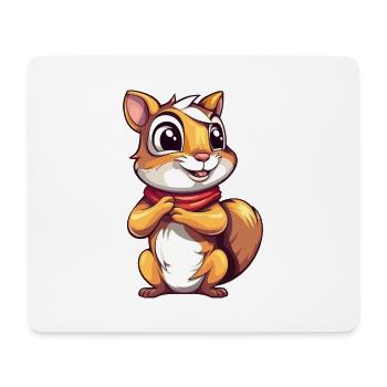 Chipmunk Buntes Aquarell Cartoon Kawaii Tier - Mousepad (Querformat) - Weiß - Vorne