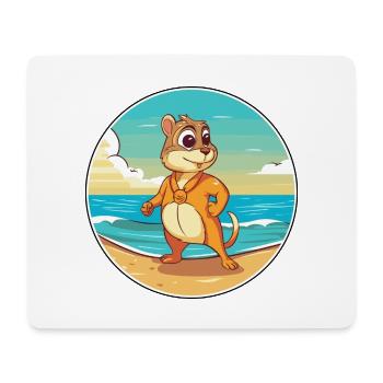Chipmunk Aquarell Cartoon Kawaii Clipart Tier - Mousepad (Querformat) - Weiß - Vorne