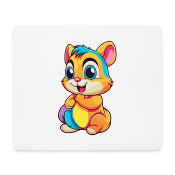 Chipmunk Buntes Aquarell Cartoon Kawaii Tier - Mousepad (Querformat) - Weiß - Vorne
