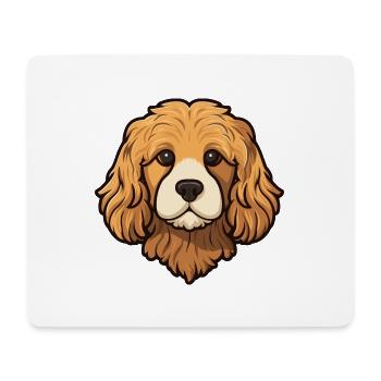 Cockapoo Hunderasse Cartoon Kawaii Illustration - Mousepad (Querformat) - Weiß - Vorne