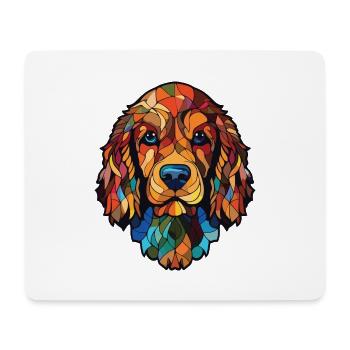 Cockapoo Hunderasse Aquarell Glas Illustration - Mousepad (Querformat) - Weiß - Vorne