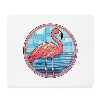 Flamingo bunte Aquarell-Tierillustration - Mousepad (Querformat) - Weiß - Vorne