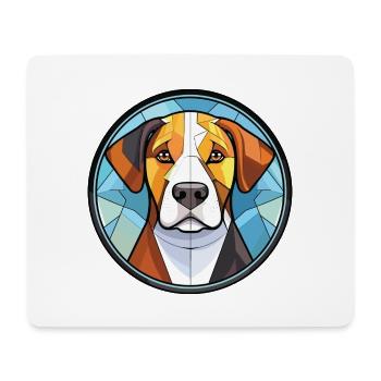 Appenzeller Sennenhund Hunderasse Aquarellglas - Mousepad (Querformat) - Weiß - Vorne