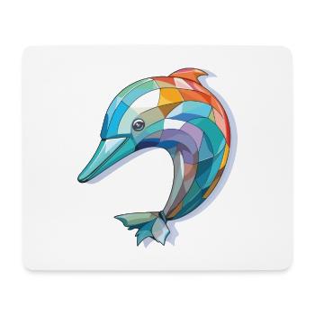Delphin Bunte Aquarell-Tierillustration - Mousepad (Querformat) - Weiß - Vorne