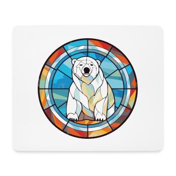 Eisbär Bunte Aquarell-Tierillustration - Mousepad (Querformat) - Weiß - Vorne