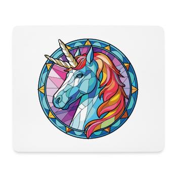 Einhorn-Bunte Aquarell-Tierillustration - Mousepad (Querformat) - Weiß - Vorne