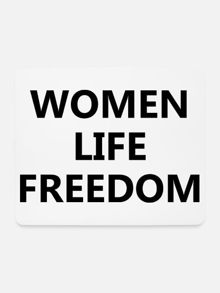 Iran Revolution | Women. Life. Freedom - Mousepad (Querformat) - Weiß