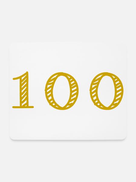 100. 100 JAHRE. 100-JÄHRIGES JUBILÄUM. 100. GEBURTSTAG - Mousepad (Querformat) - Weiß