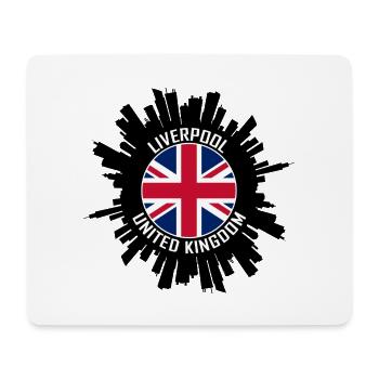 Liverpool Skyline UK Flagge Reisesouvenir - Mousepad (Querformat) - Weiß - Vorne