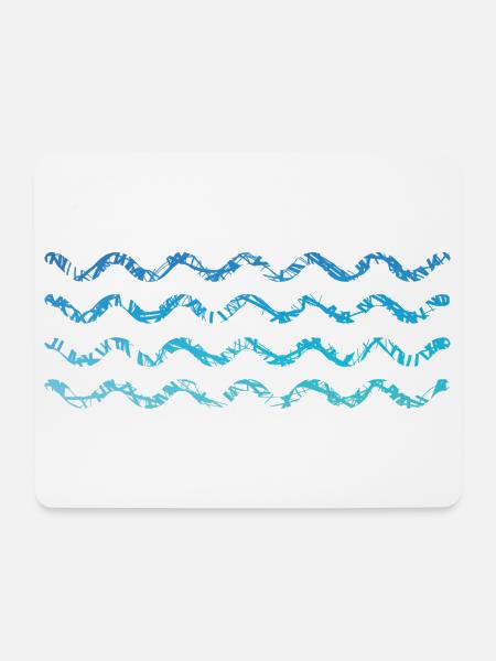 Wellen Kritzelei Farben Welle Segler - Mousepad (Querformat) - Weiß