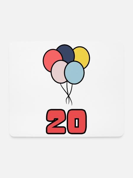 20. 20 JAHRE. 20-JÄHRIGES JUBILÄUM. 20-JÄHRIGES JUBILÄUM. - Mousepad (Querformat) - Weiß