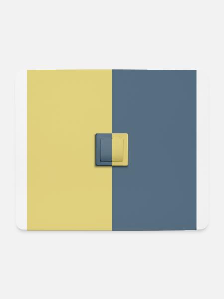 Lichtschalter an aus Harmonie harmonisch - Mousepad (Querformat) - Weiß