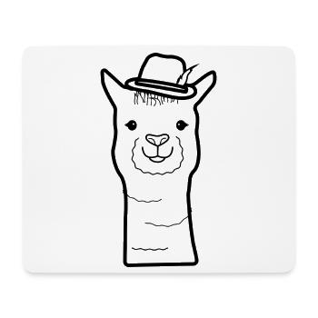Alpaka - Mousepad (Querformat) - Weiß - Vorne