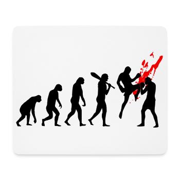 evolution kickboxer - Mousepad (Querformat) - Weiß - Vorne
