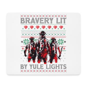 Tapferkeit im Schein der Weihnachtslichter - Brand - Mousepad (Querformat) - Weiß - Vorne