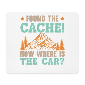 Den Cache gefunden! Wo ist jetzt das Auto? Geocach - Mousepad (Querformat) - Weiß - Vorne