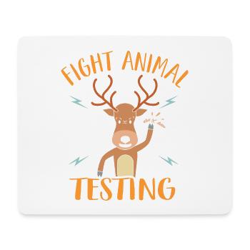 Fight Animal Testing Animal Rights Fighter - Mousepad (Querformat) - Weiß - Vorne