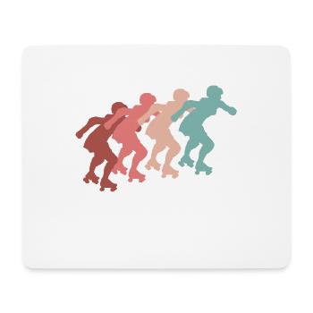 Roller Skater Rollerskater Skates Girl Inlineskate - Mousepad (Querformat) - Weiß - Vorne