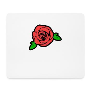 Rose - Mousepad (Querformat) - Weiß - Vorne