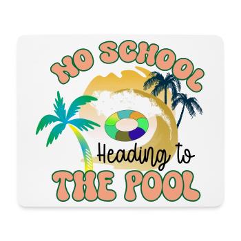 Auf dem Weg zum Pool - Mousepad (Querformat) - Weiß - Vorne