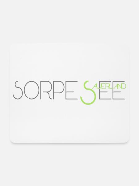 Sorpesee Sauerland Motiv silber/hellgrün - Mousepad (Querformat) - Weiß