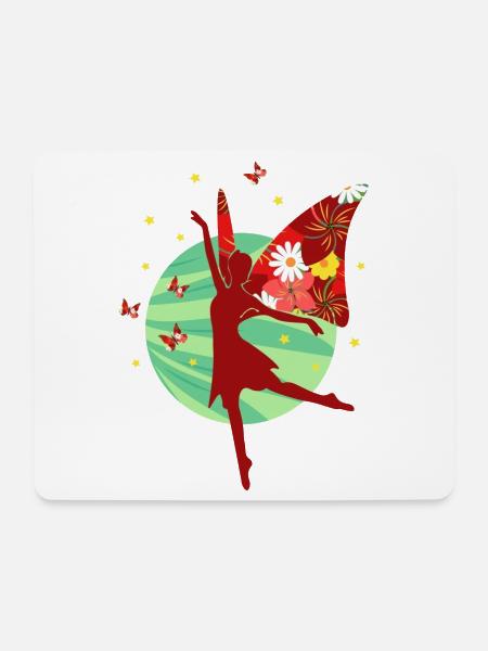 Schmetterlingsfee - Mousepad (Querformat) - Weiß