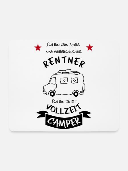 vollzeit camper wohnmobil - Mousepad (Querformat) - Weiß
