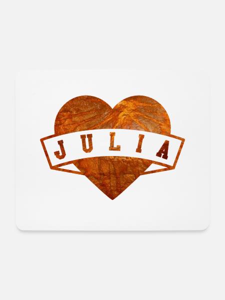 Julia - Mousepad (Querformat) - Weiß