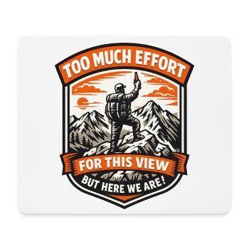 Bergsteiger Patch Aussicht Gipfelbier - Mousepad (Querformat) - Weiß - Vorne