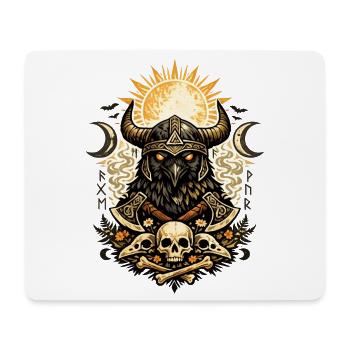 Rabenkrieger-Sonnenkranz - Mousepad (Querformat) - Weiß - Vorne