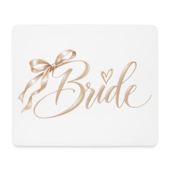 Bride : Roségold mit Schleife - Mousepad (Querformat) - Weiß - Vorne