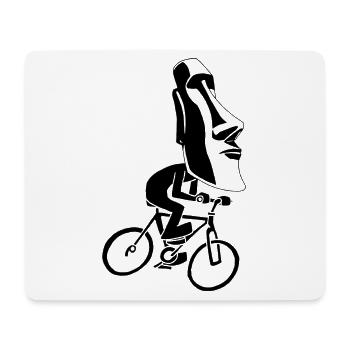 Osterinsel-Fahrradtour (Schwarz) - Mousepad (Querformat) - Weiß - Vorne