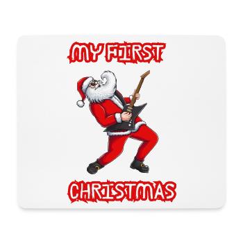 Rockin Santa Weihnachtsgitarre - Mousepad (Querformat) - Weiß - Vorne