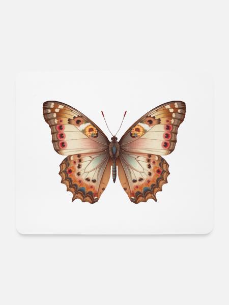 Brauner ätherischer Schmetterling - Mousepad (Querformat) - Weiß