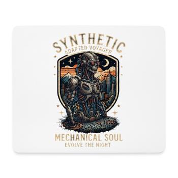 Cybernetic Mechanical Soul / Synthetic  Cyberpunk - Mousepad (Querformat) - Weiß - Vorne