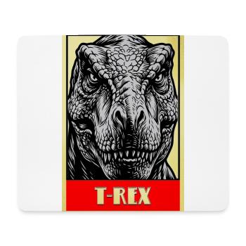T-Rex Dinosaurier Retro Tyrannosaurus Rex - Mousepad (Querformat) - Weiß - Vorne