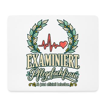 Examiniert Pflegefachfrau belastbar - Mousepad (Querformat) - Weiß - Vorne
