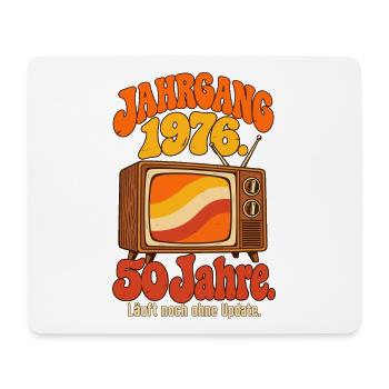 Jahrgang 1976 Läuft ohne Update - Mousepad (Querformat) - Weiß - Vorne