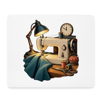 Nur noch eine Naht – Nähen bis Mitternacht - Mousepad (Querformat) - Weiß - Vorne