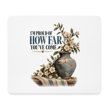 Ich bin stolz darauf, wie weit du gekommen bist – Kintsugi-Kunst - Mousepad (Querformat) - Weiß - Vorne