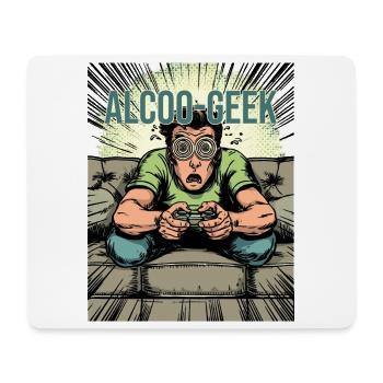 ALKOHOLIKER-NERD – VIDEOSPIELSÜCHTIGER - Mousepad (Querformat) - Weiß - Vorne