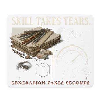 Stop KI Skill Takes Years Gegen Ki - Mousepad (Querformat) - Weiß - Vorne