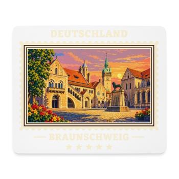 Deutschland Braunschweig Vintage Reisemarke - Mousepad (Querformat) - Weiß - Vorne
