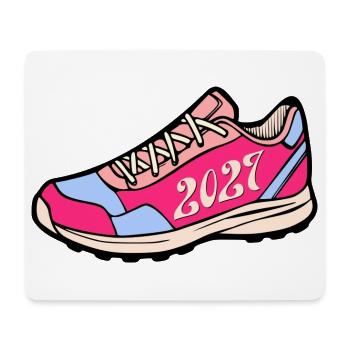 NEUJAHRESVORSÄTZE 2027 - Mousepad (Querformat) - Weiß - Vorne