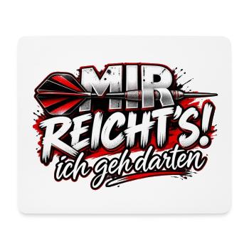 Mr Reichts Ich geh darten - Mousepad (Querformat) - Weiß - Vorne